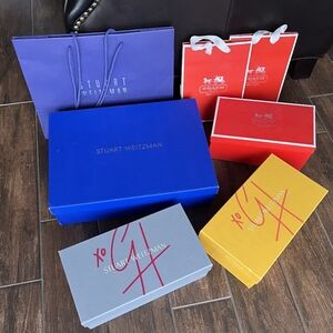 Authentic Designer's Shoes Box and Shopping Bag Collection